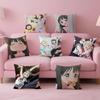 Anime Cartoon TTomorrows My GGirlG Cushion Cover Pillow Case Soft Skin Friendly Fabric  Concealed Zipper