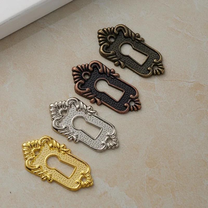 1/6 BUC Piesă Cheie Sertar Acoperire Colț Stick Piesă Blocare cu Cod Decorativă Europeană Vintage Aliaj 45x23mm