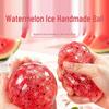 Handmade Watermelon Slushie Soft Rubber Decompression Toy with Sandy Sound and Venting Squeeze Feature