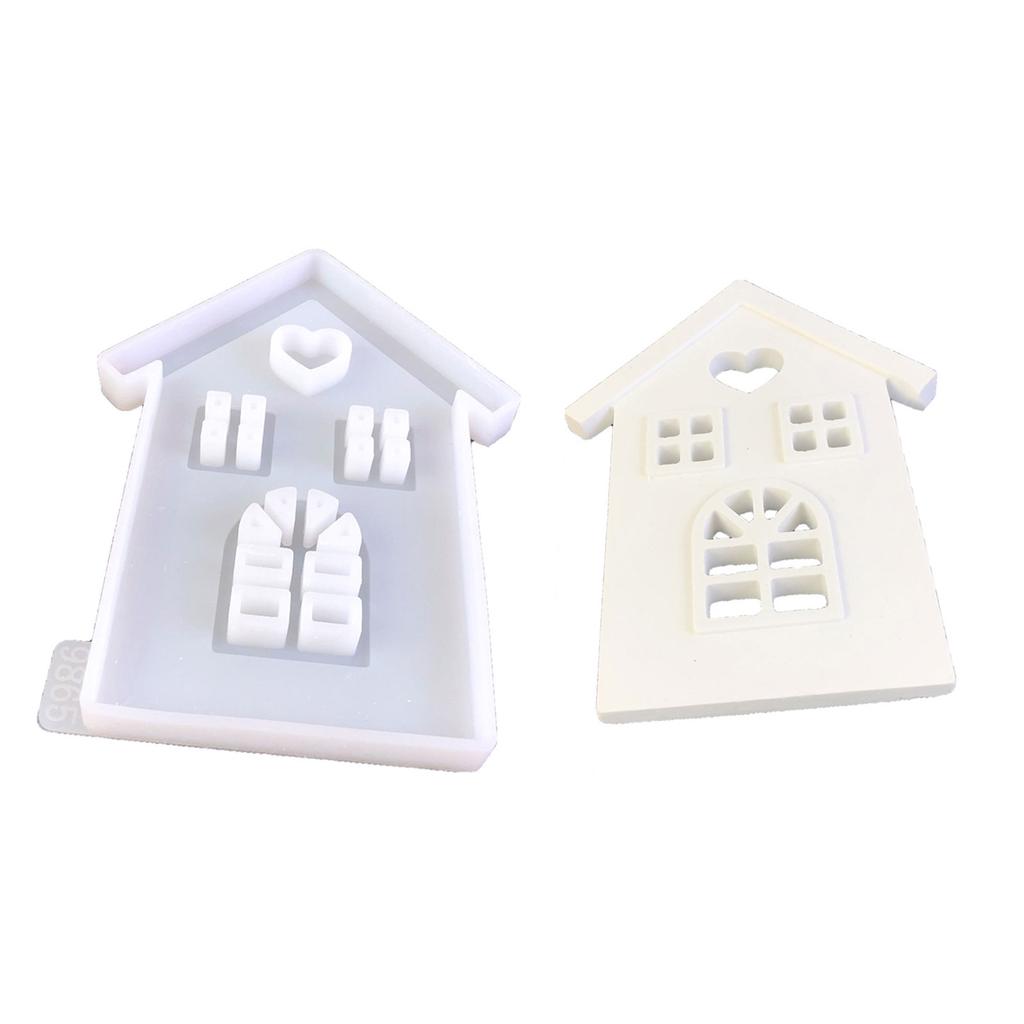Hausform Kerzenhalter Form Haus Kerzenständer Formen für DIY Kerzenhalter Gips Ornament Weihnachtsgeschenk Heimdeko