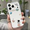 Shockproof Clear TPU Case For iPhone 17 16 Pro 15 14 13 12 Pro Max 11 Transparent Silicone Cartoon Astronaut Pattern Phone Cover