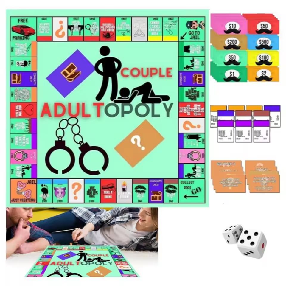 Couple Board Game Date Night Couple Game Interactive Relationship Card 2 Player Monopoly Games Board Valentines Gift for Him Her