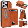 Magnetic Leather Phone Case with Card Holder for iPhone 12 - 17 Series Multi - Functional Stand Shockproof Protective Cover