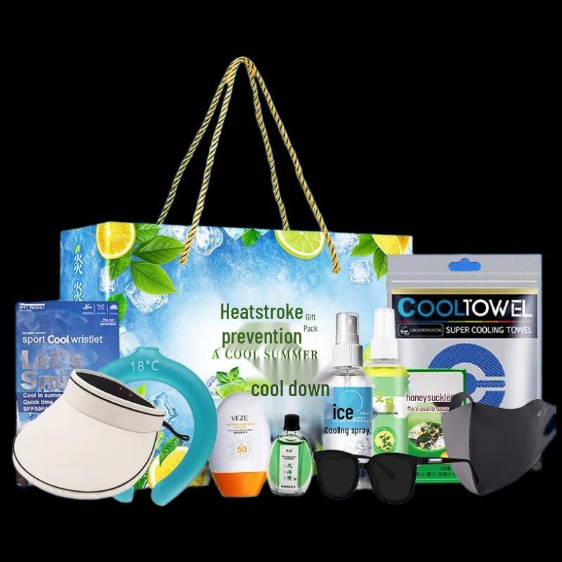 

Подарочный набор Jinghu из 12 предметов для облегчения теплового удара и охлаждения