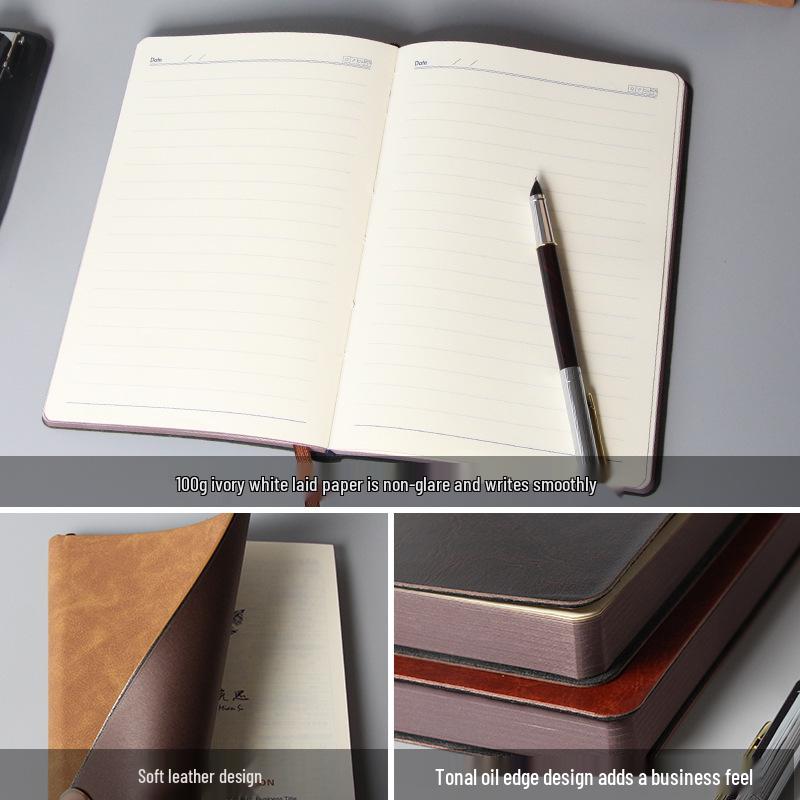 A5 Business Notebook Diary - Large Meeting Record Book, Office Supplies