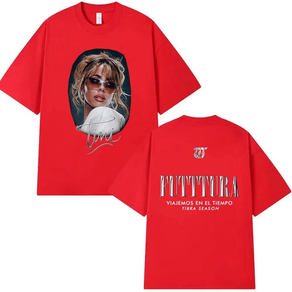 Zpěvačka Tini Stoessel Futtura Tour 2026 Grafická trička Pánská Dámská Fanoušci Móda Pop Oblečení Tričko Retro Bavlněná Trička