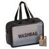 Women Men PU Toiletry Bag Portable Translucent Waterproof Makeup Cosmetic Bag Toiletry Organizer for Accessories