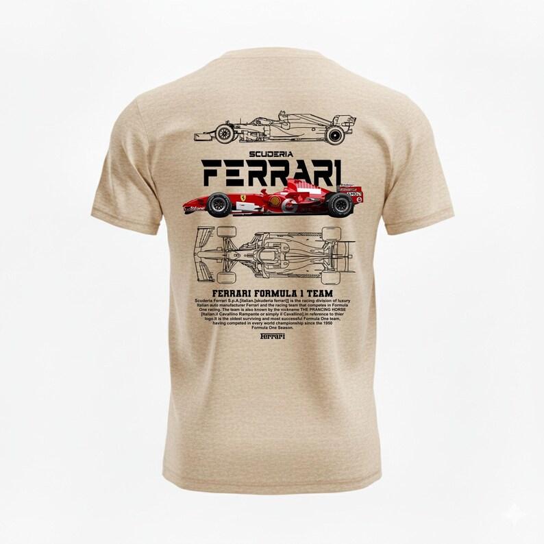 

Scuderia Ferrari Команда Формулы-1 Графическая футболка оверсайз в уличном стиле для фанатов F1 и Ferrari 4XL