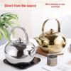 stainless steel teapot with glass filter