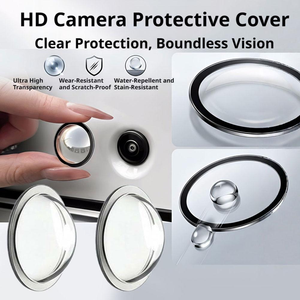 2PCS Universal Car Front Camera Cover Protector for Tesla Model 3 Y/Nio/Xiaomi/BYD Auto Lens Guard Dustproof Accessory