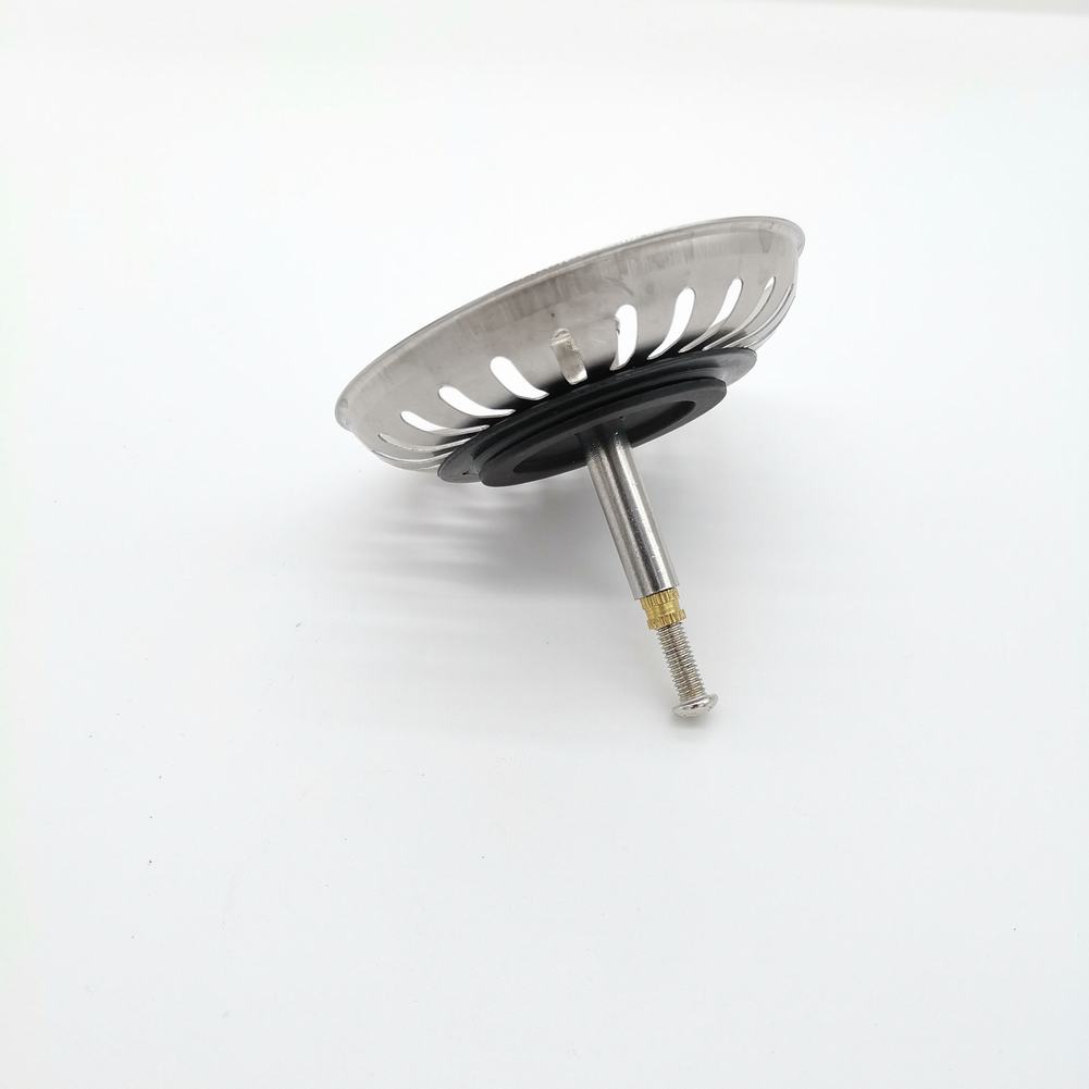 Stainless Steel Sink Strainer Waste Plug Basin Drain Filter 82mm Kitchen Sink Drain Plug Replacement Kitchen Bathroom Supply
