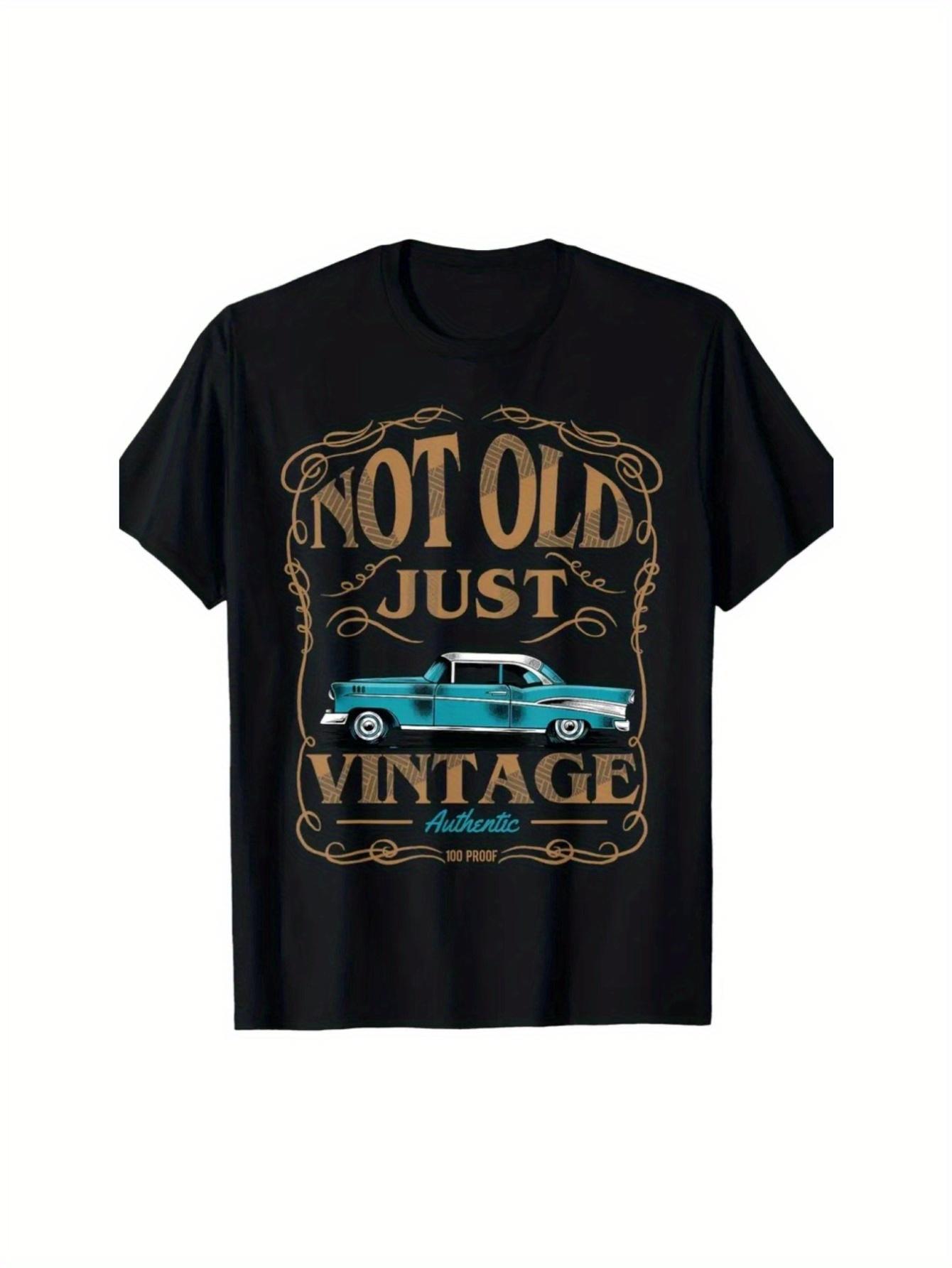 Vintage Cars Graphic T-shirt - 100% Cotton XXL