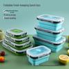 Collapsible Silicone Bento Lunch Box - Microwave & Food Grade Storage Container