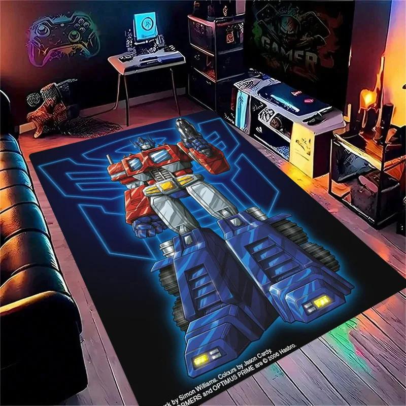 High-quality Cartoon T-Transformers Autobots 3D Bathroom Anti-Slip Mat Rugs for Home Kitchen Floor Decor Carpet