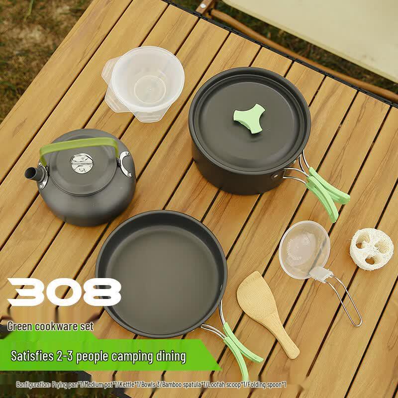 Gongziyu Outdoor Camping Cookware Set with Kettle