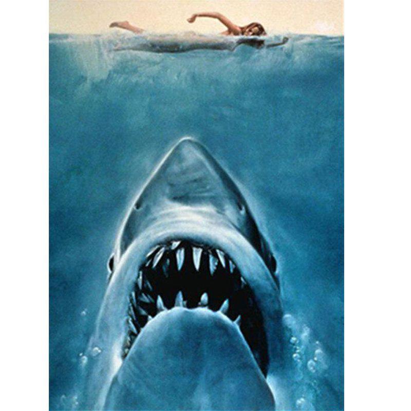 

Full Drill 5D DIY Shark Бриллиантовая живопись Мозаика Произведение искусства Алмазная вышивка Подарок или украшение кровать Детские хобби