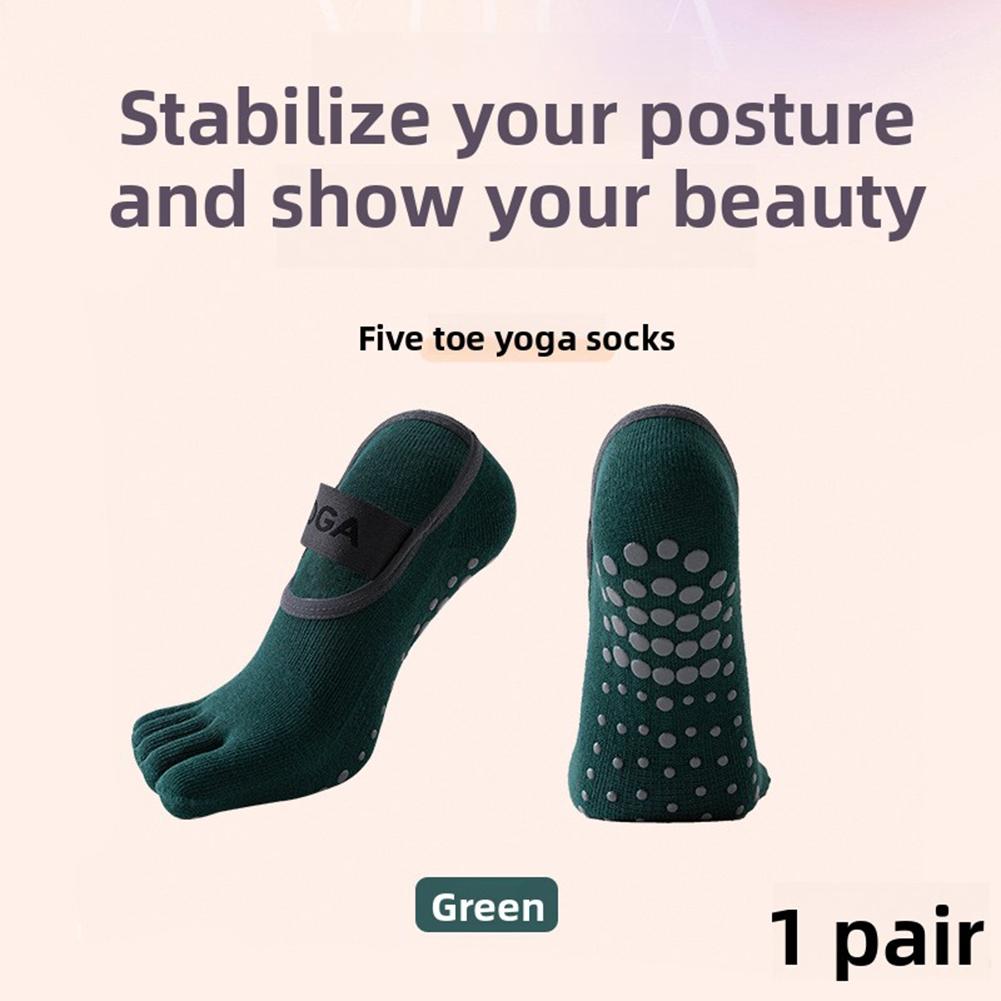 Damen Five-Finger Yoga-Socken Anti-Rutsch Ballettsocken Elastisches Fußgewölbe-Stützband Sorgt für einen sicheren Halt und verhindert ein Abrutschen