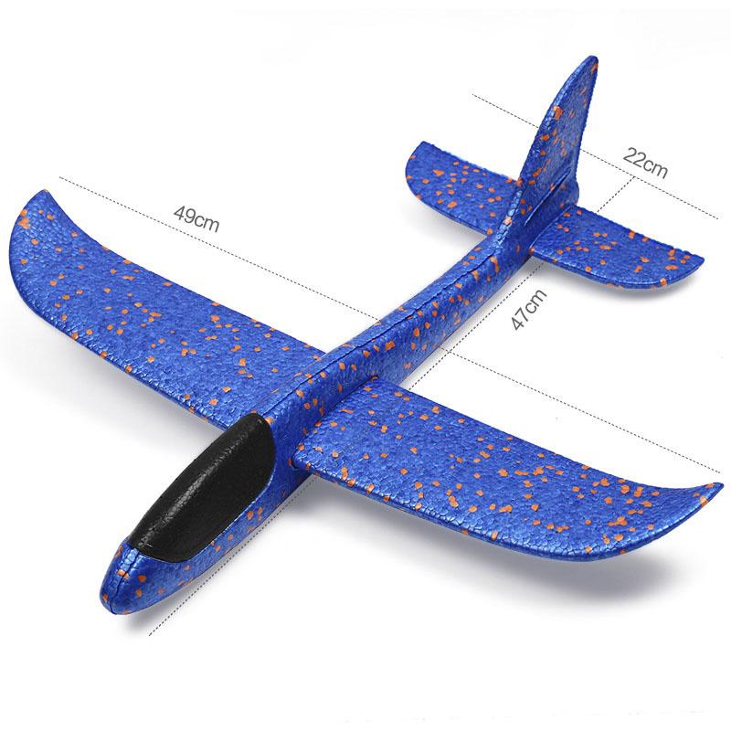 48CM Large EPP Foam Hand Throwing Aircraft Foam Gyratory Stunt Pressure Resistant Model Aircraft Outdoor Toys For Boys Children
