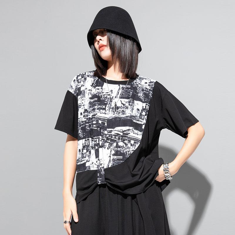 

DIMANAF 2023, женская блузка больших размеров, хлопковая футболка, повседневные топы, свободные винтажные летние футболки с короткими рукавами, элегантная женская тонкая рубашка с разрезом