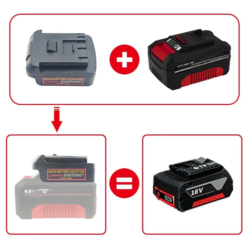 For Ein-hell 18V Li-Ion Batteries Converting To for Bosch BAT Series 18V Li-Ion Battery Power Tools Battery Adapter Converter