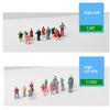 25Pcs Assorted Poses Model Train Layout Miniature People Figurines Perfect For DIY Crafts And Exhibits Decoration