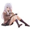 10cm Reading Pose Anime Girl Figure - Sitting Elegant PVC Statue, Collector Desk Decor for Adult Gift Display