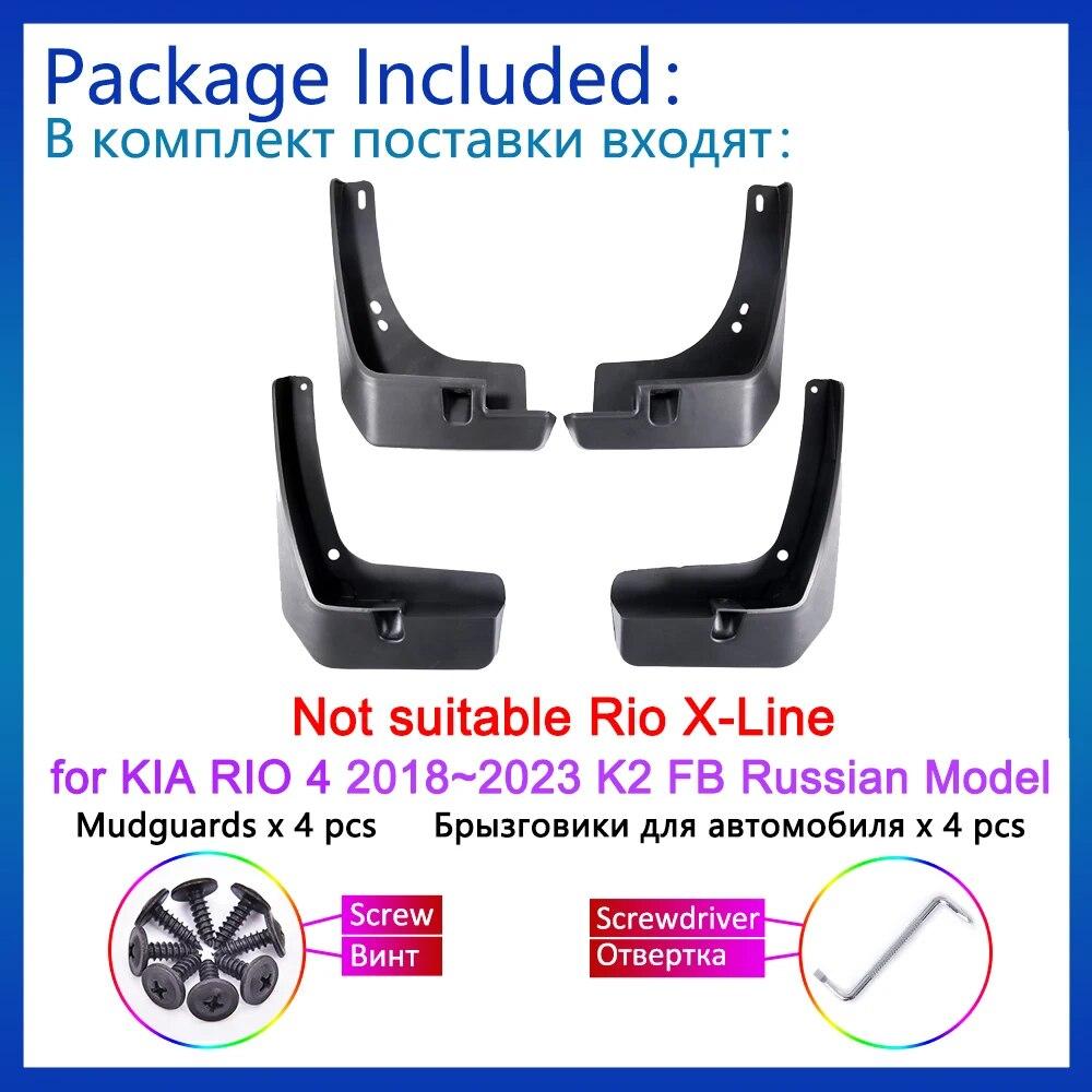 For KIA RIO 4 2018    2022 2023 K2 FB Russian Model Mud Flaps Splash Guards Flap Mudguards Fender 4x Car Accessories