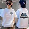 Childrens Summer Cotton TShirt Jurassic World Park Dinosaur Cartoon Print Casual TShirt Cool and Breathable Outdoor Style