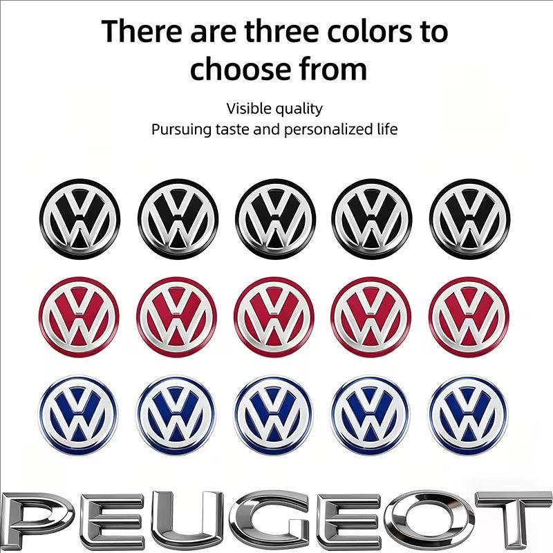 10/5Pcs 14MM Car Remote Key Badge Emblem Metal Logo Stickers For VW GTI Polo Golf Passat Tiguan Arteon Touareg CC Taigo Hub Cap