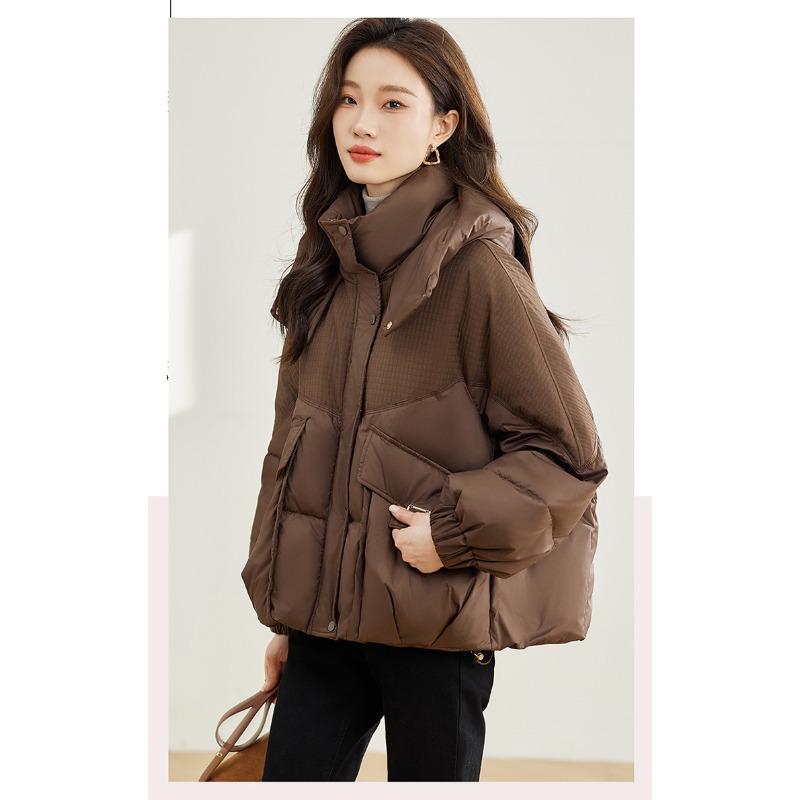 Winter Women's Small, Short, Thick and Loose Cotton Clothes, Fashionable and Warm Hooded Jacket