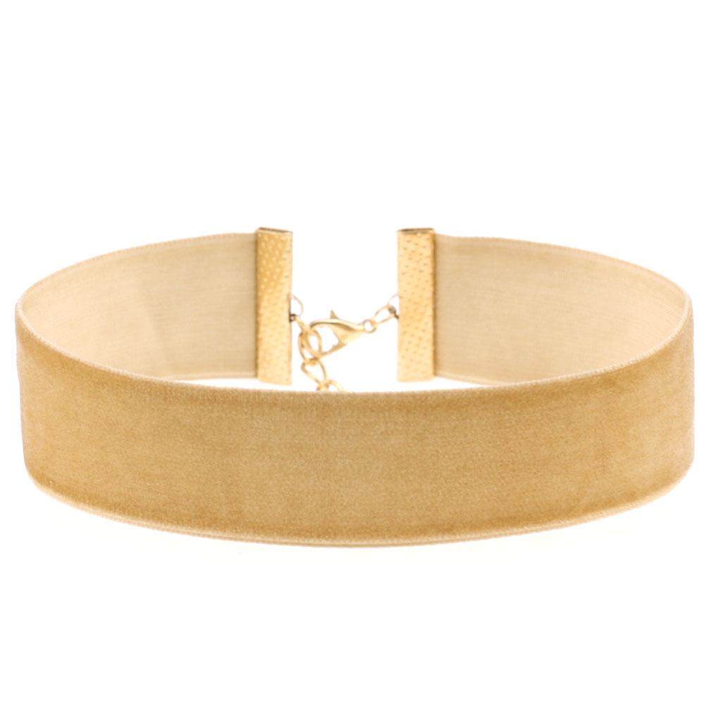 Европейский минималистский ретро-панк-готический бархатный чокер-колье хаки