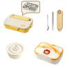 WORTHBUY Microwave 304 Stainless Steel Bento Lunch Box For Student 1500Ml Detachable Large Capacity Sealed Food Container Set