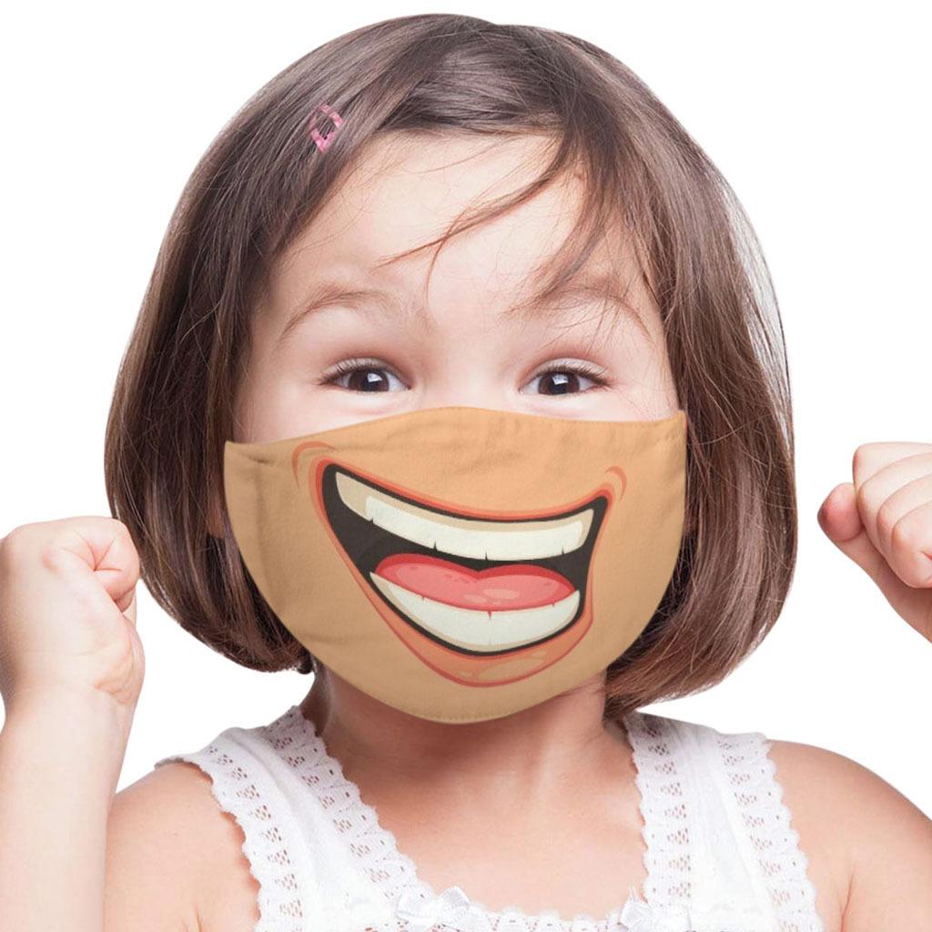 Kindermasker met 3D grappige gezichtsuitdrukking