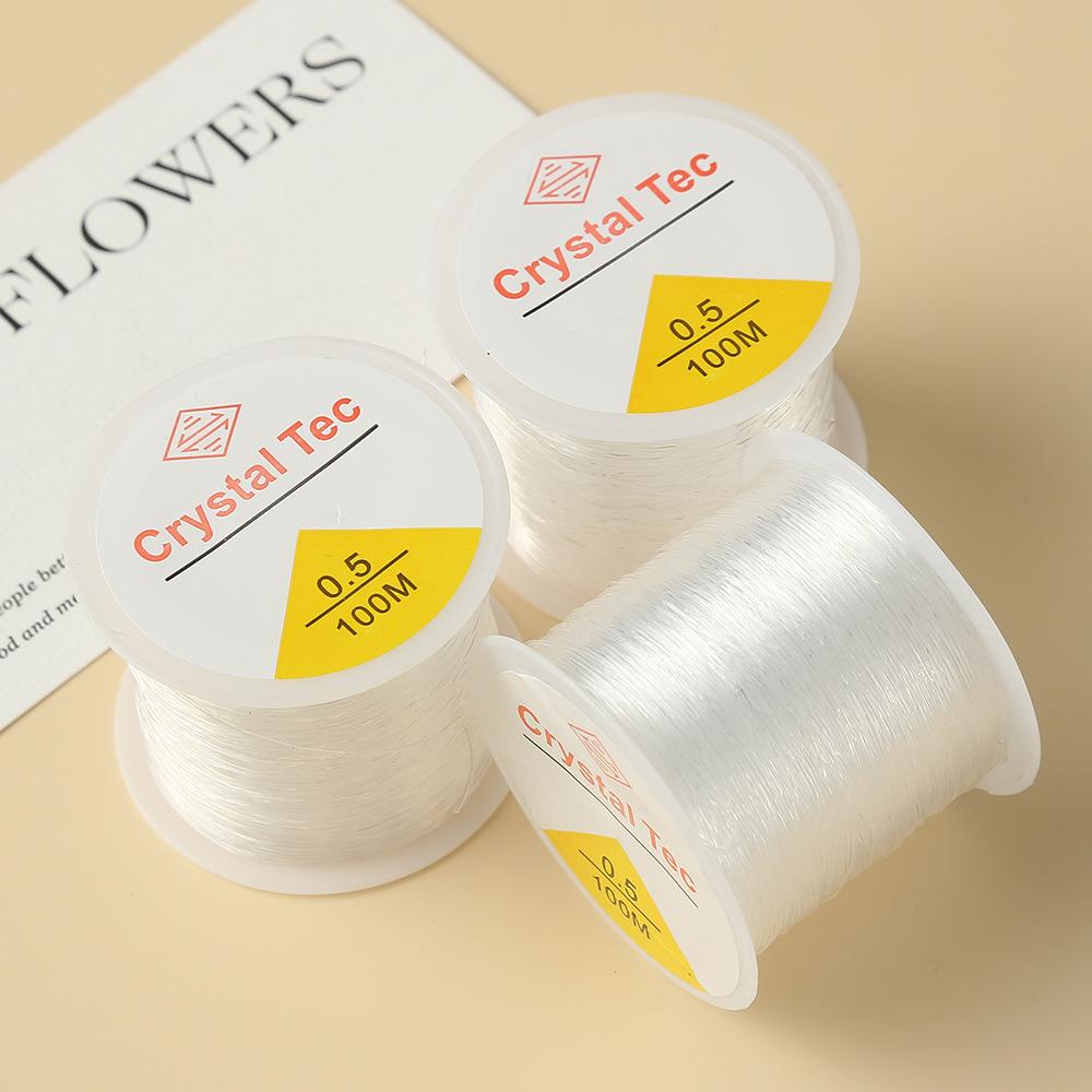 2pcs Transparent Elastic Bracelet String Cord For Jewelry Making And Bracelet Necklace Making,For Sewing Thread