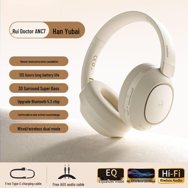 2025 Wireless Bluetooth Over-Ear Gaming Headset with Active Noise Cancelling