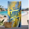 Asciugamano da Spiaggia con Stampa Leeds United Football, Asciugamano Grande Morbido ad Asciugatura Rapida per Spiaggia Campeggio Nuoto