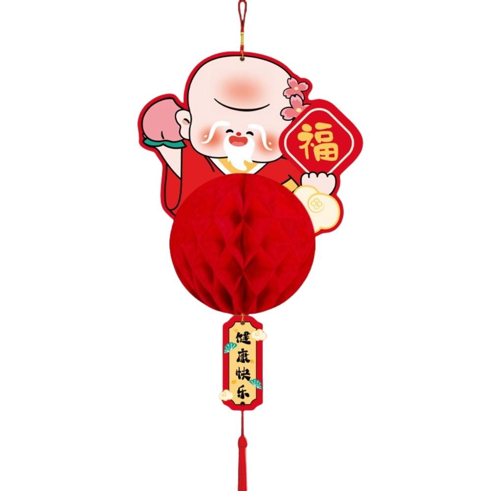 

Traditional Snake Year Lantern Red Paper Spring Festival Pendants Snake Year Hanging Ornament Park Style H