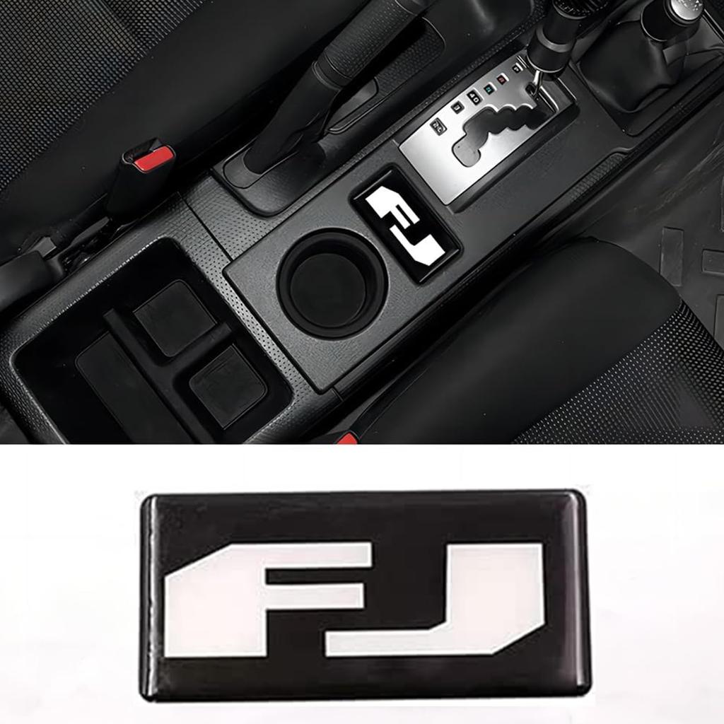 MUMAREN 2007-2021 FJ Logo Gear Panel Sticker Center Console Gear Shift Panel Cover Decoration