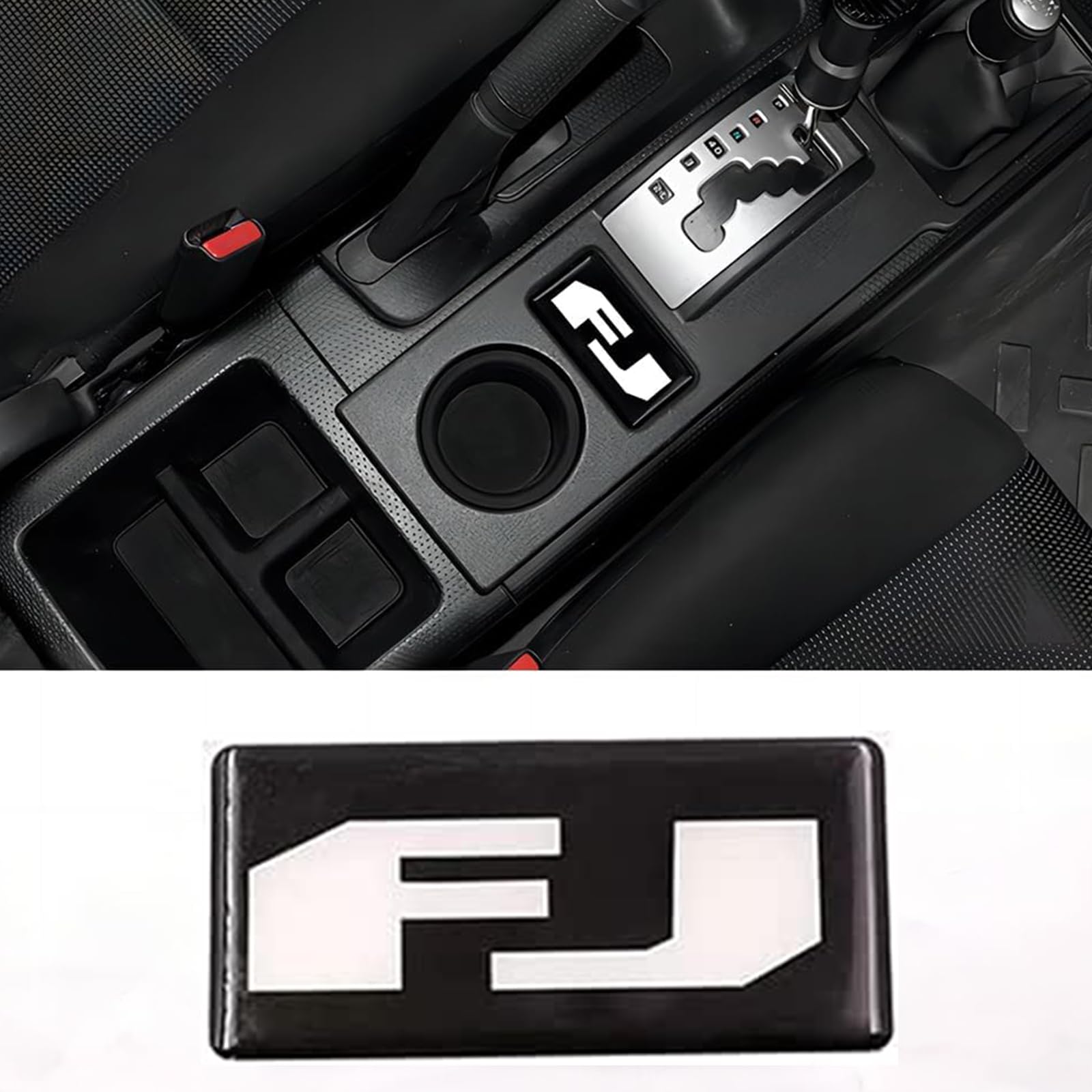 

MUMAREN 2007-2021 FJ Logo Gear Panel Sticker Center Console Gear Shift Panel Cover Decoration чёрный