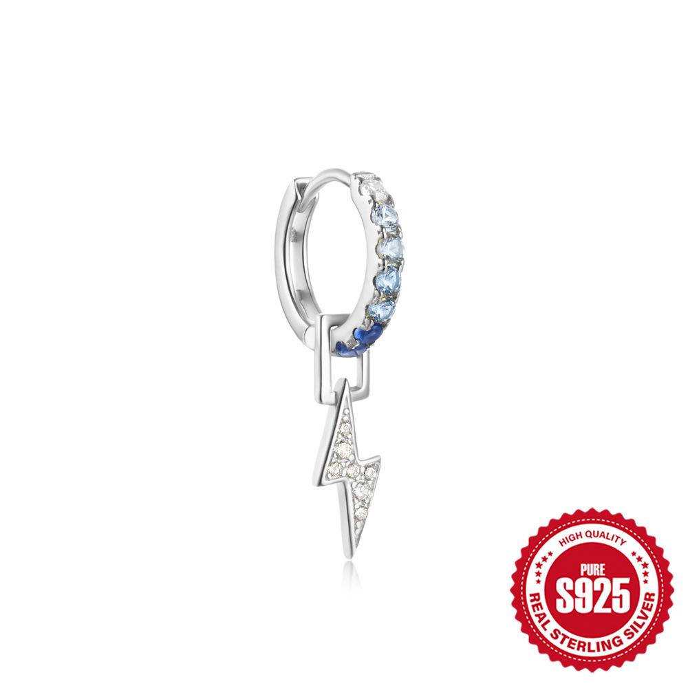 

Серьги Color Treasure из стерлингового серебра 925 пробы, съемные, инкрустированные бриллиантами серьги в виде змеи, птицы, животного, креативные универсальные серьги 925 Silver