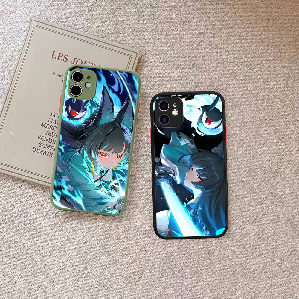 Hoshimi Miyabi ZZZ Phone Cases for iPhone 16 15 14 Plus 13 12 11 Pro Max Matte oft Bumper Phone Cover