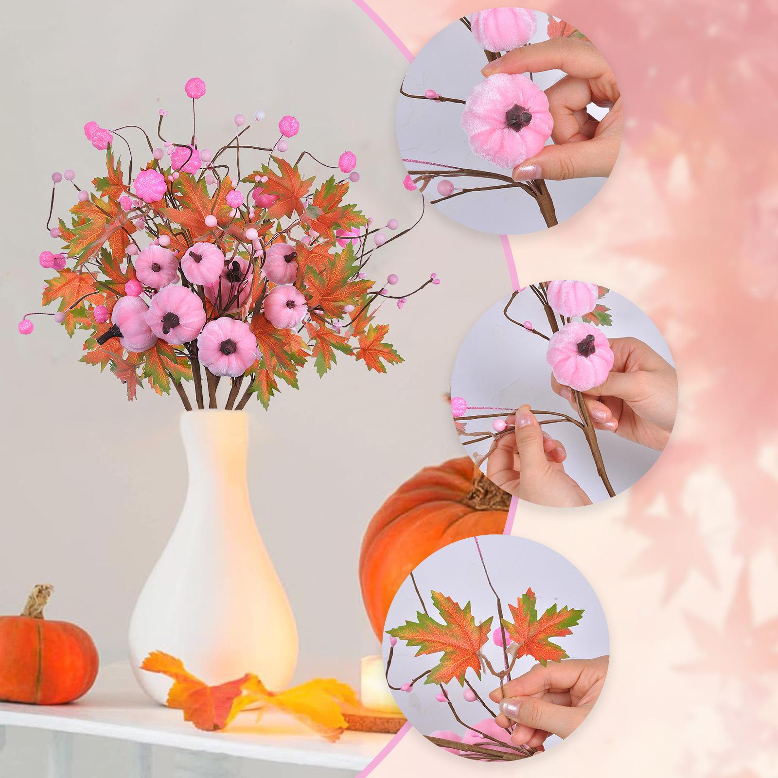 

Simulated Leaf Cuttings Wrapped Pumpkin Cuttings Decoration Thanksgiving Simulation Pumpkin Leaves One Size