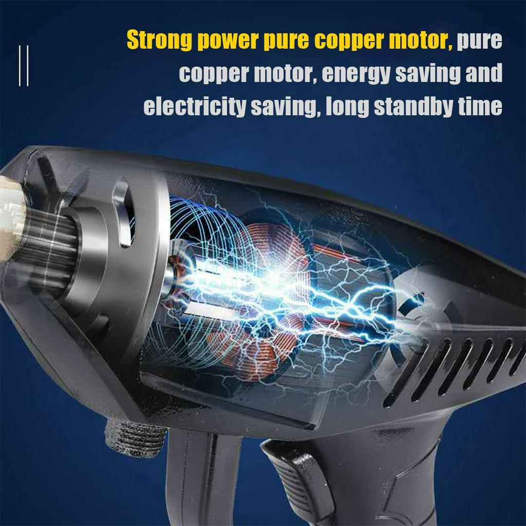 200W High Pressure Washer Machine Handheld Auto Spray Powerful Car Washer Garden Nozzle Water Pump 12V with 10000mAh Battery