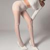 Tight White Pantyhose New Women Lolita Lace Jacquard Pantyhose Side Hollow Out Stripe Pattern Tights High Stockings Jk