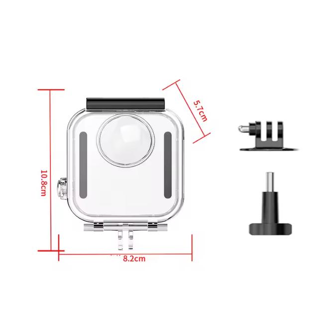 Wasserdichte Hülle für GoPro Max 2 Gehäuse Tauchen Schutz Anti-Drop Schutzschale Mit Unterwasser Dual-Handgriff Halterung