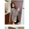 Women S Striped Zip Up Loose Fit Hooded Sweatshirt