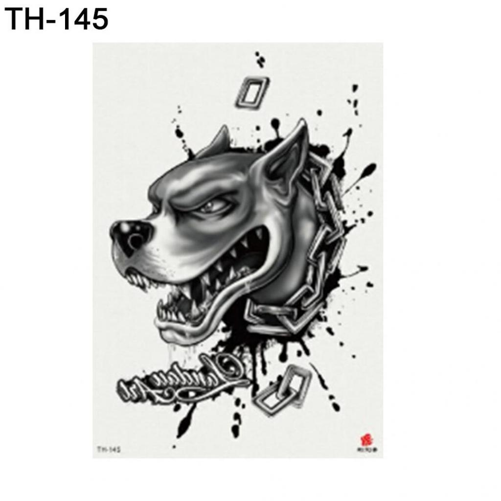 Animal Dog Bear Arm Shoulder Waterproof Temporary Fake Tattoo Sticker Gift