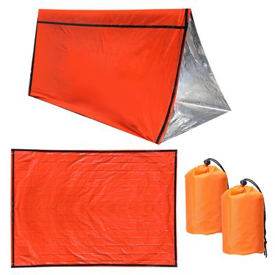 2er-Pack Notfallschlafsack Wasserdicht PE Survival-Schlafsack Leichtgewichtiger Thermischer Biwaksack