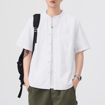 Summer Thin Japanese Retro Short-sleeved Shirt Men's American New Loose Mid-sleeved Shirt