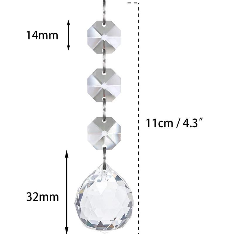 30-Piece DIY Acrylic Crystal Snowflake Ornaments for Christmas Trees and Weddings